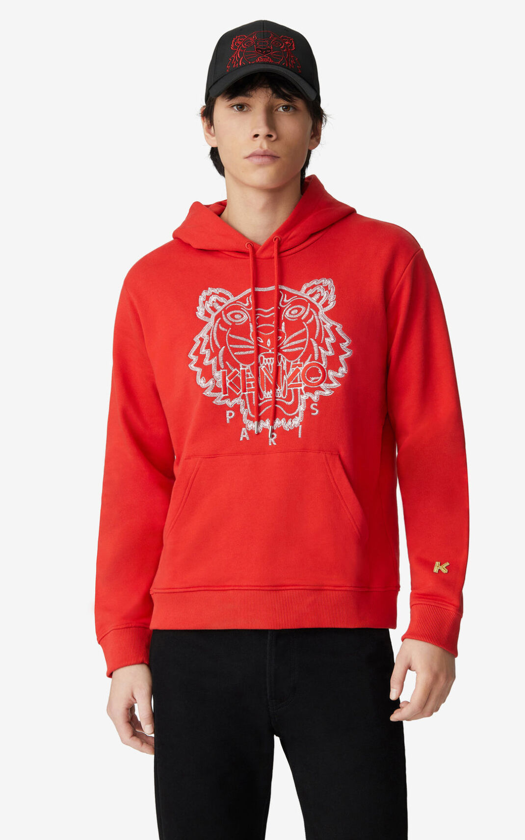 Sudaderas Con Capucha Kenzo Tiger Hombre Rojas - SKU.8832912